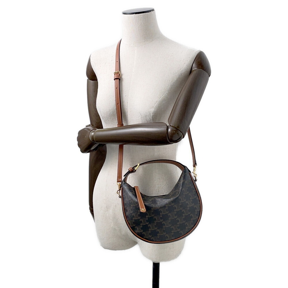 Celine Triomphe Teen Lulu Handbag Calf Leather Brown Bag - Picture 5 of 12